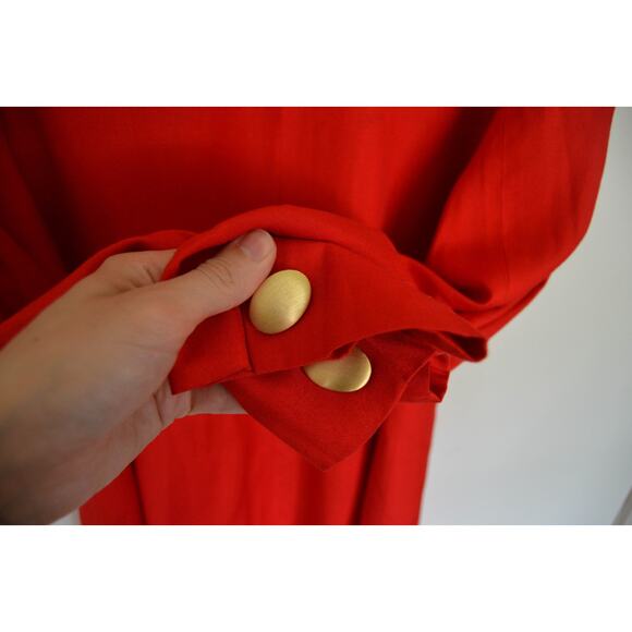 Christian Dior 80s Vintage Structured Red Jacket Size Large - Picture 9 of 9